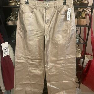 DKNY Gold Wide Leg Pants